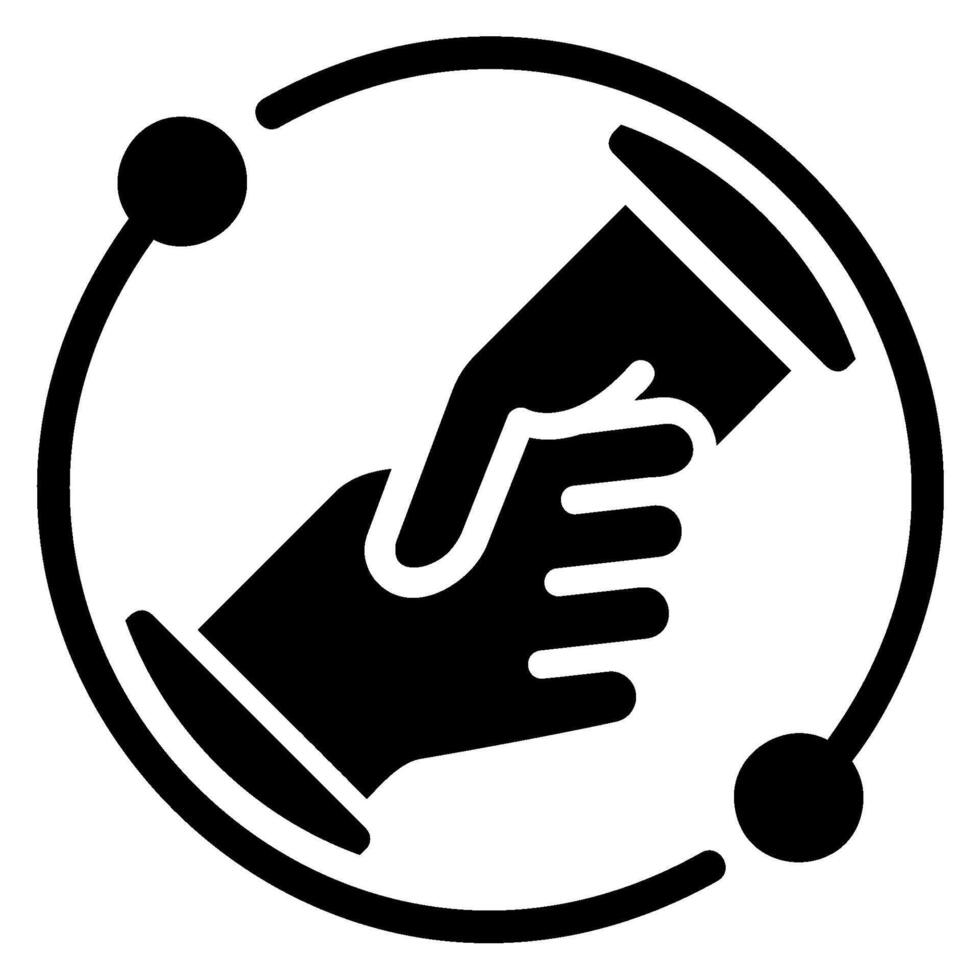 hand glyph icoon vector