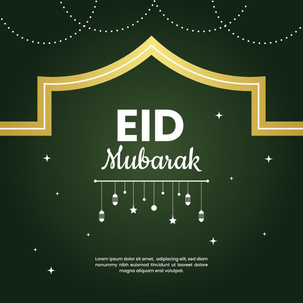 eid mubarak Islamitisch festival sociaal media post ontwerp sjabloon. vector