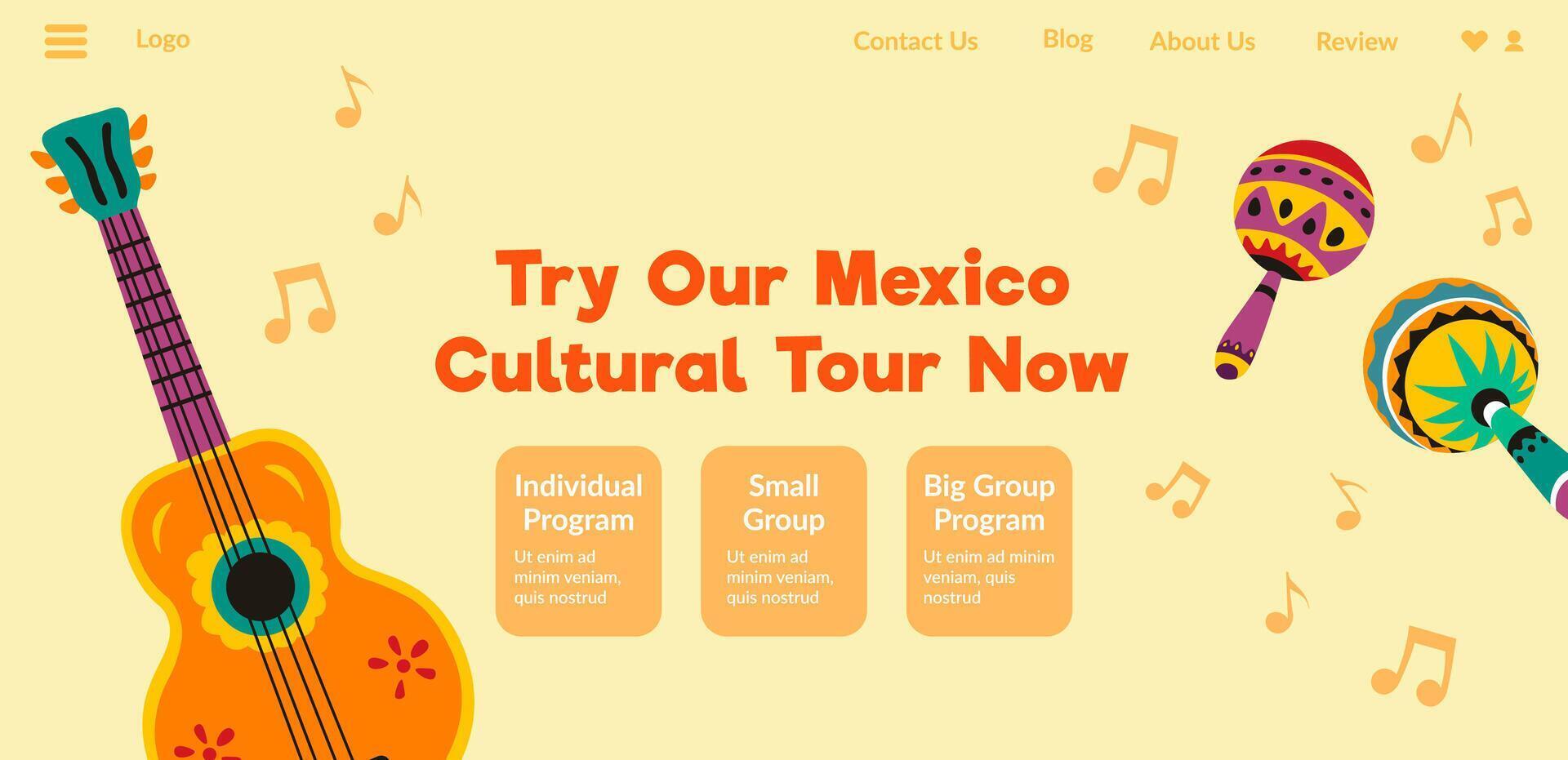 proberen onze Mexico cultureel tour nu, boek reis web vector