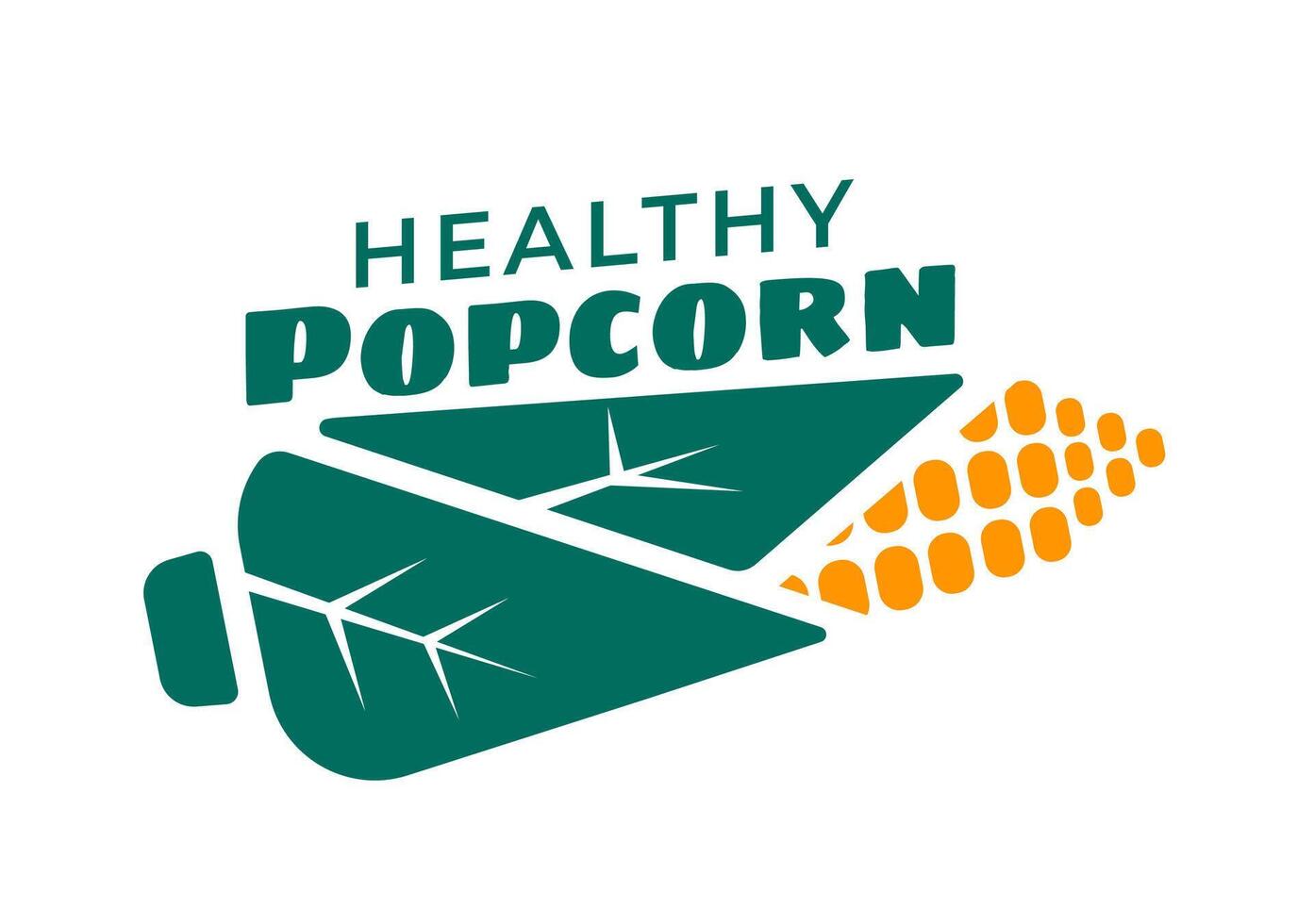 gezond popcorn tussendoortje, smakelijk biologisch voedsel banier vector