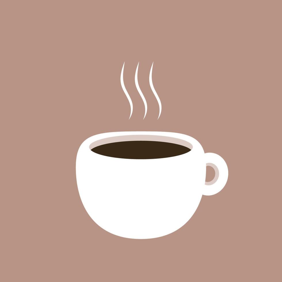 koffie kop vector Aan wit achtergrond. kop van vers koffie. vector illustratie.