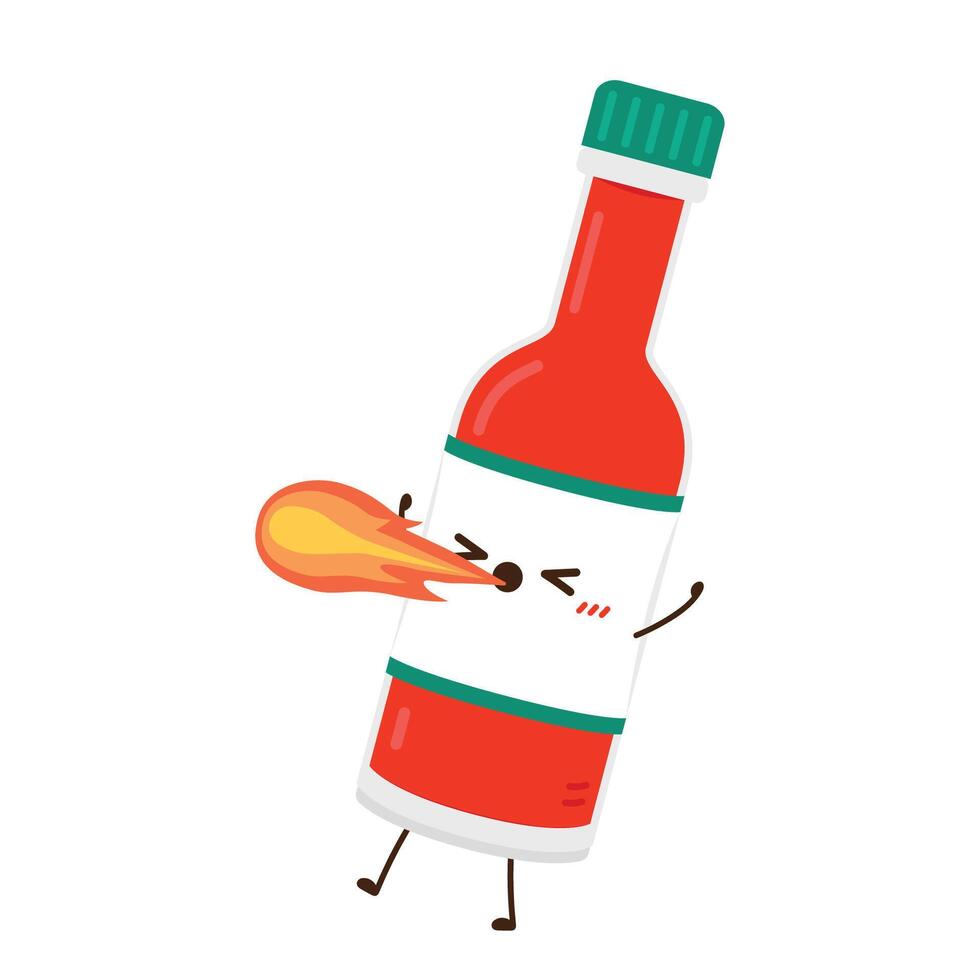 chili saus tekenfilm vector. vrij ruimte voor tekst. behang. tabasco. vector