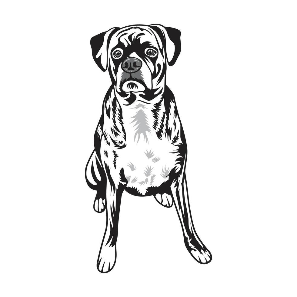 een speels hond in zwart en wit vector illustratie