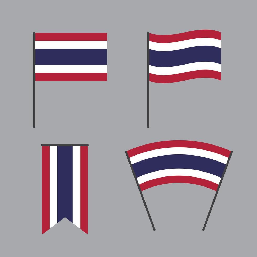 vlak vector illustratie van Thailand vlag.