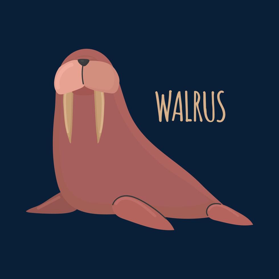 walrus icoon clip art avatar geïsoleerd vector illustratie