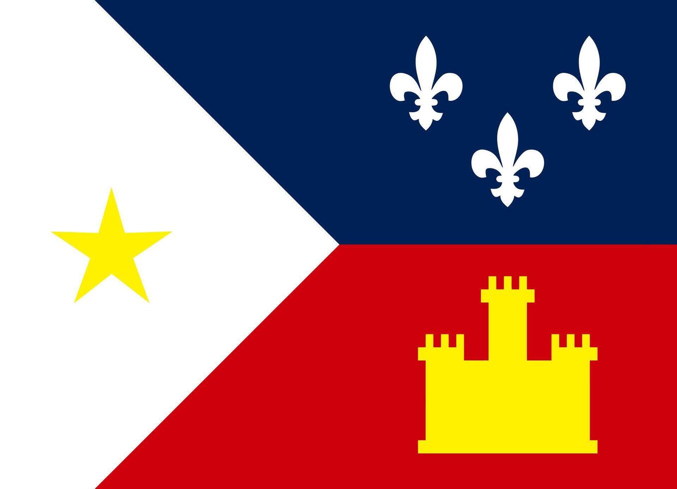 vlag van acadiana vector