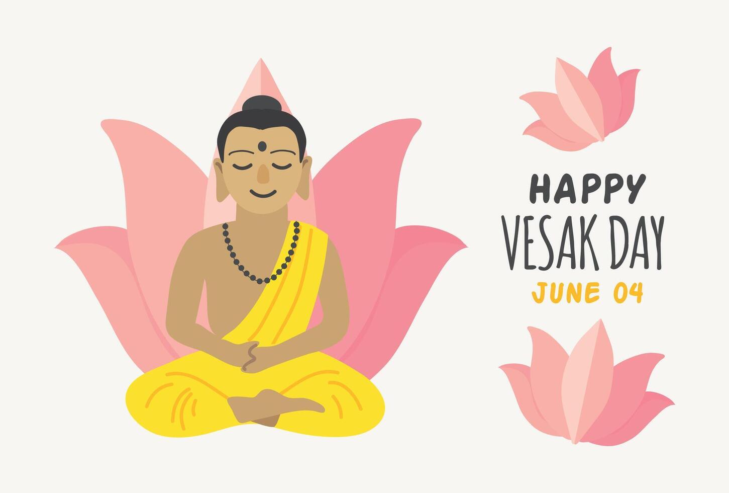 gelukkig vesak dag vector illustratie kaart