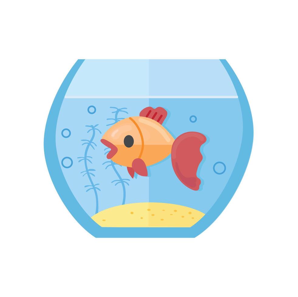 aquarium icoon clip art avatar geïsoleerd vector illustratie