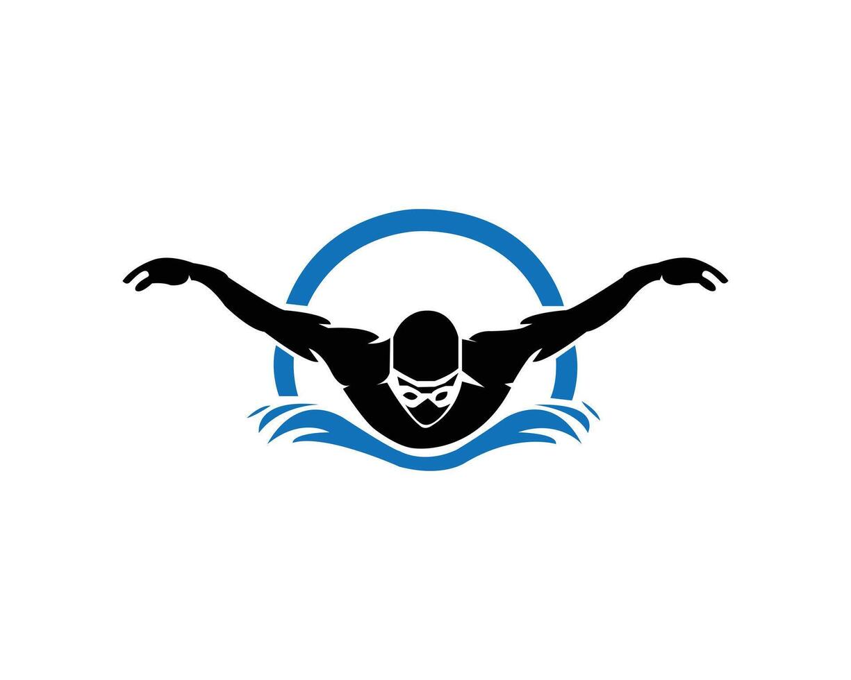 sport zwemmen logo ontwerp concept vector sjabloon.