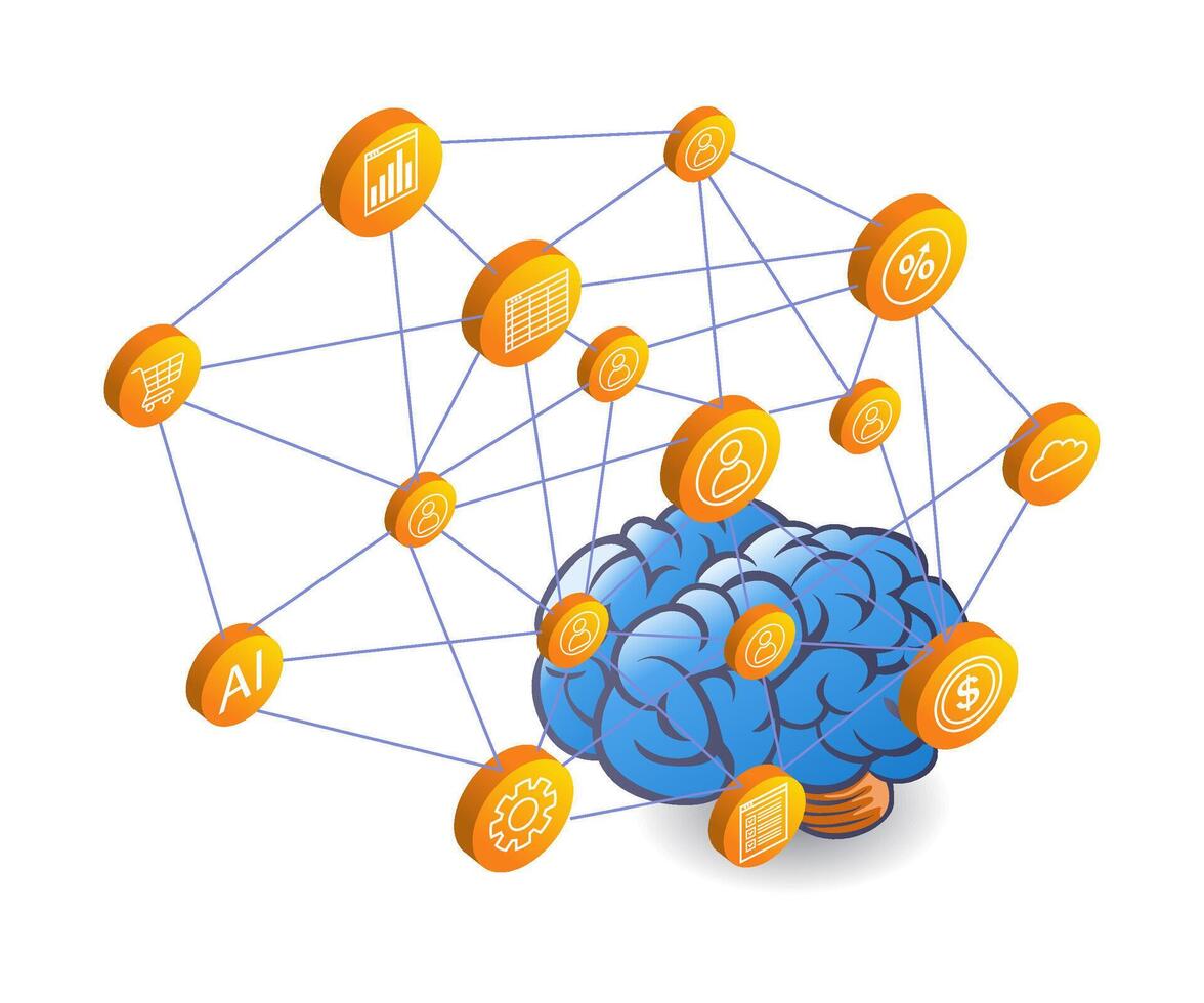 ontwikkelen kunstmatig intelligentie- netwerk technologie voor bedrijf ontwikkeling vector