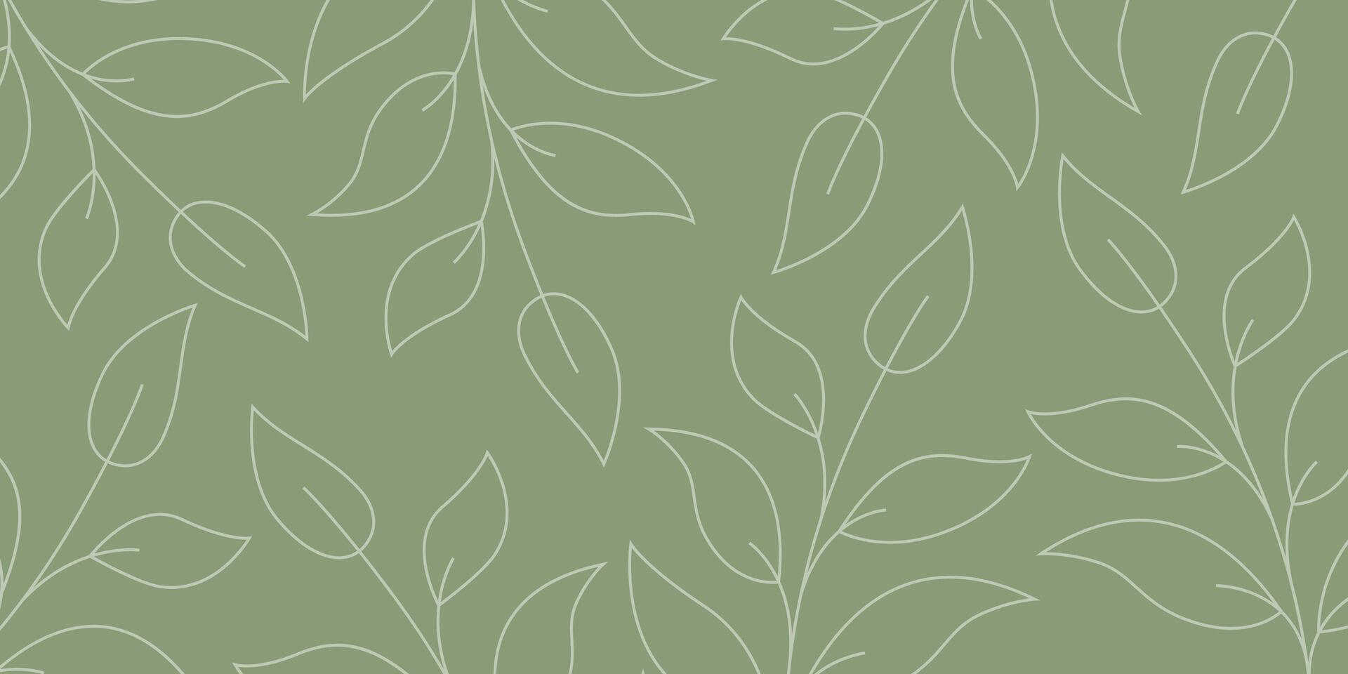 abstract gebladerte lijn kunst vector achtergrond. blad behang van mooi bladeren, blad tak, planten in hand- getrokken patroon. botanisch oerwoud geïllustreerd voor banier, afdrukken, decoratie, kleding stof