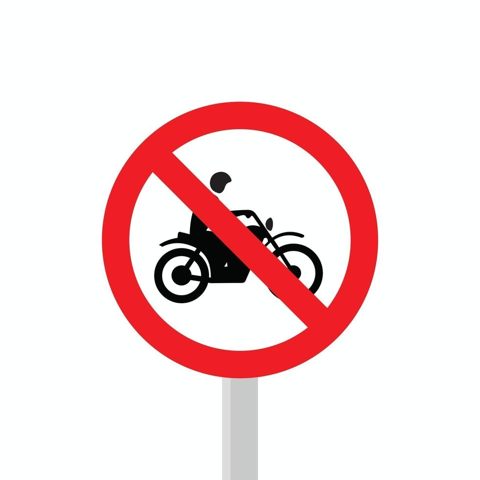 motorfietsen zijn verboden vector