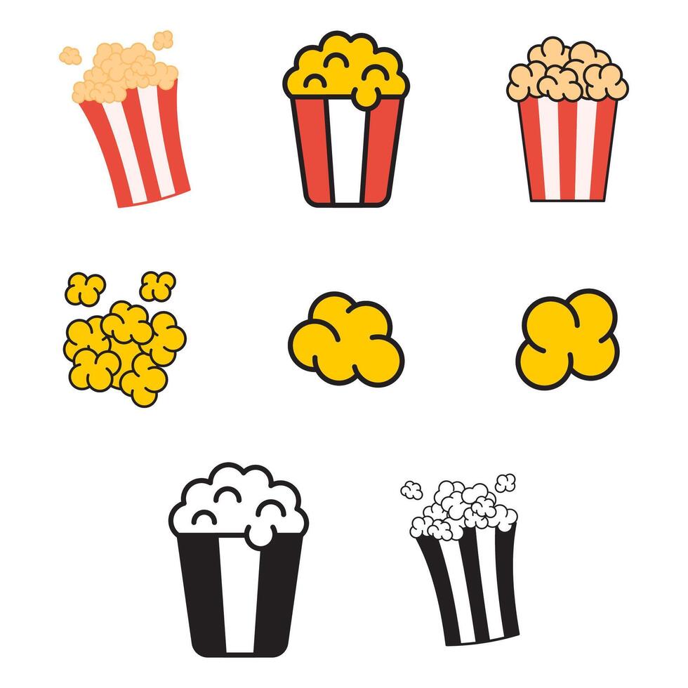 popcorn icoon symbool sjabloon voor grafisch en web ontwerp verzameling logo vector illustratie