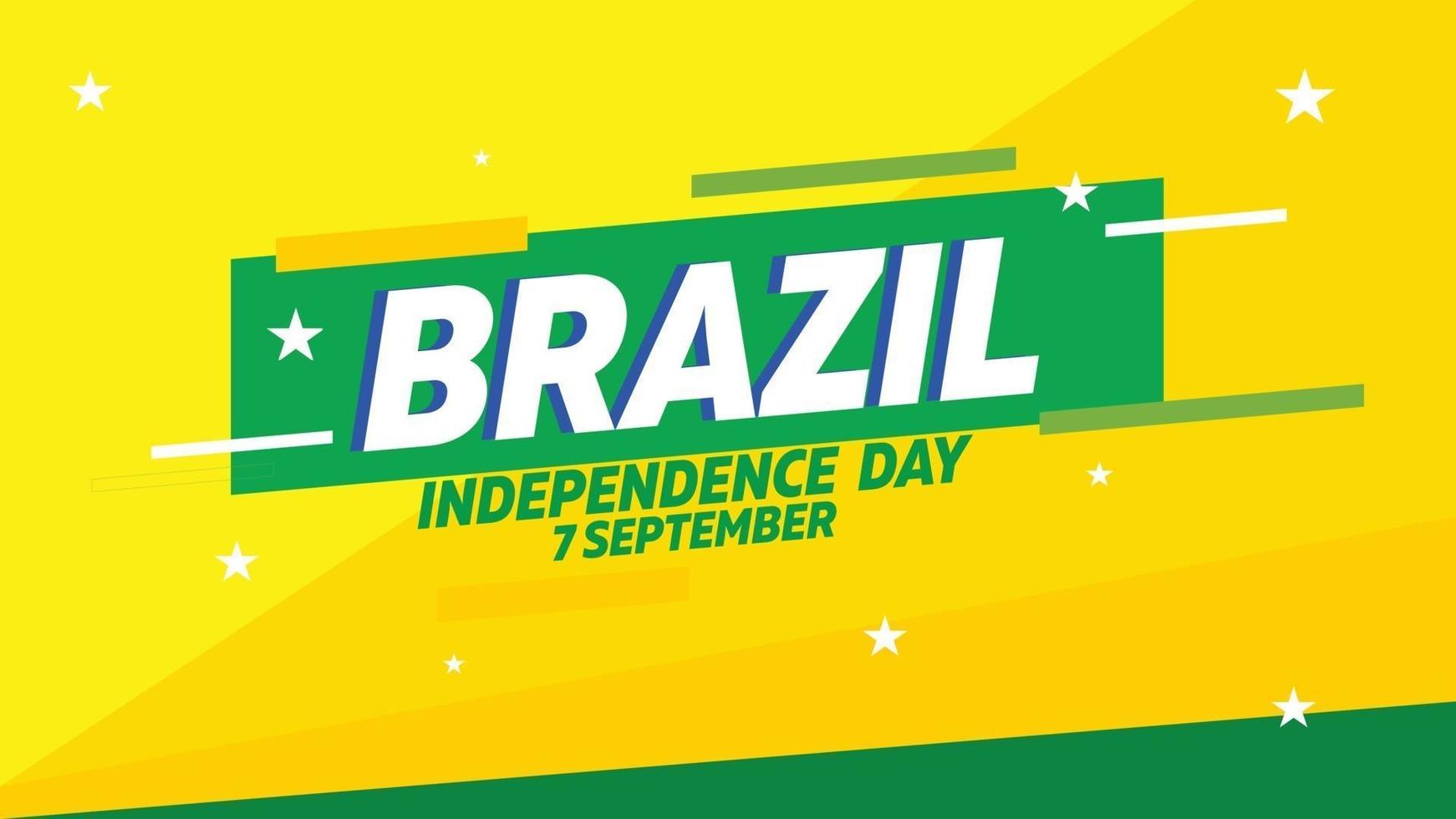 de verjaardag van de onafhankelijkheidsbanner van Brazilië vector