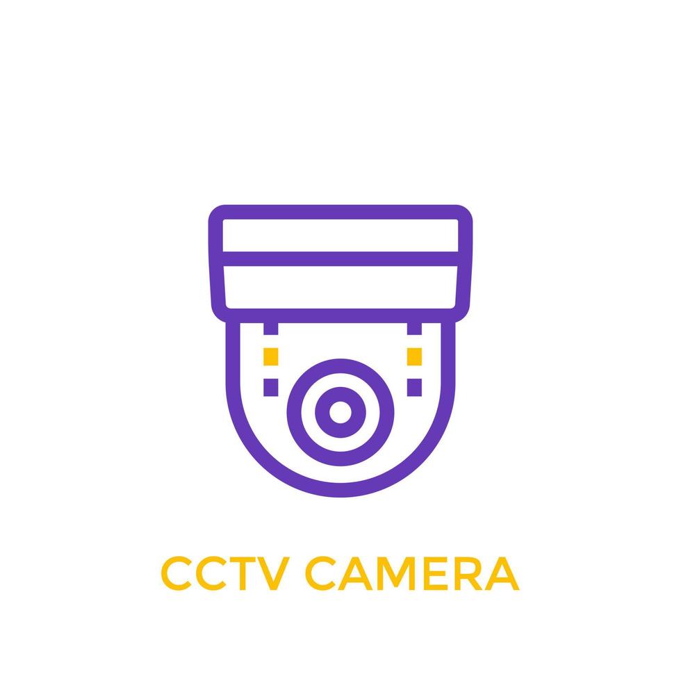 cctv-camerapictogram, lineaire stijl vector