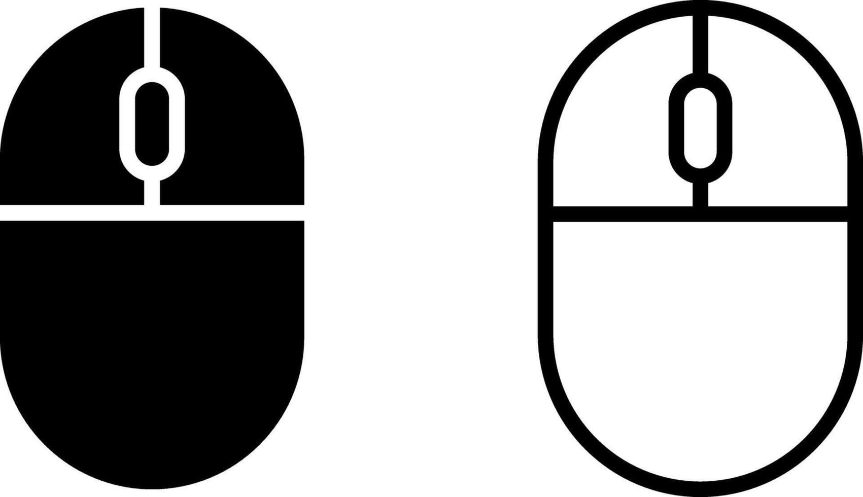 computer muis icoon, teken, of symbool in glyph en lijn stijl geïsoleerd Aan transparant achtergrond. vector illustratie