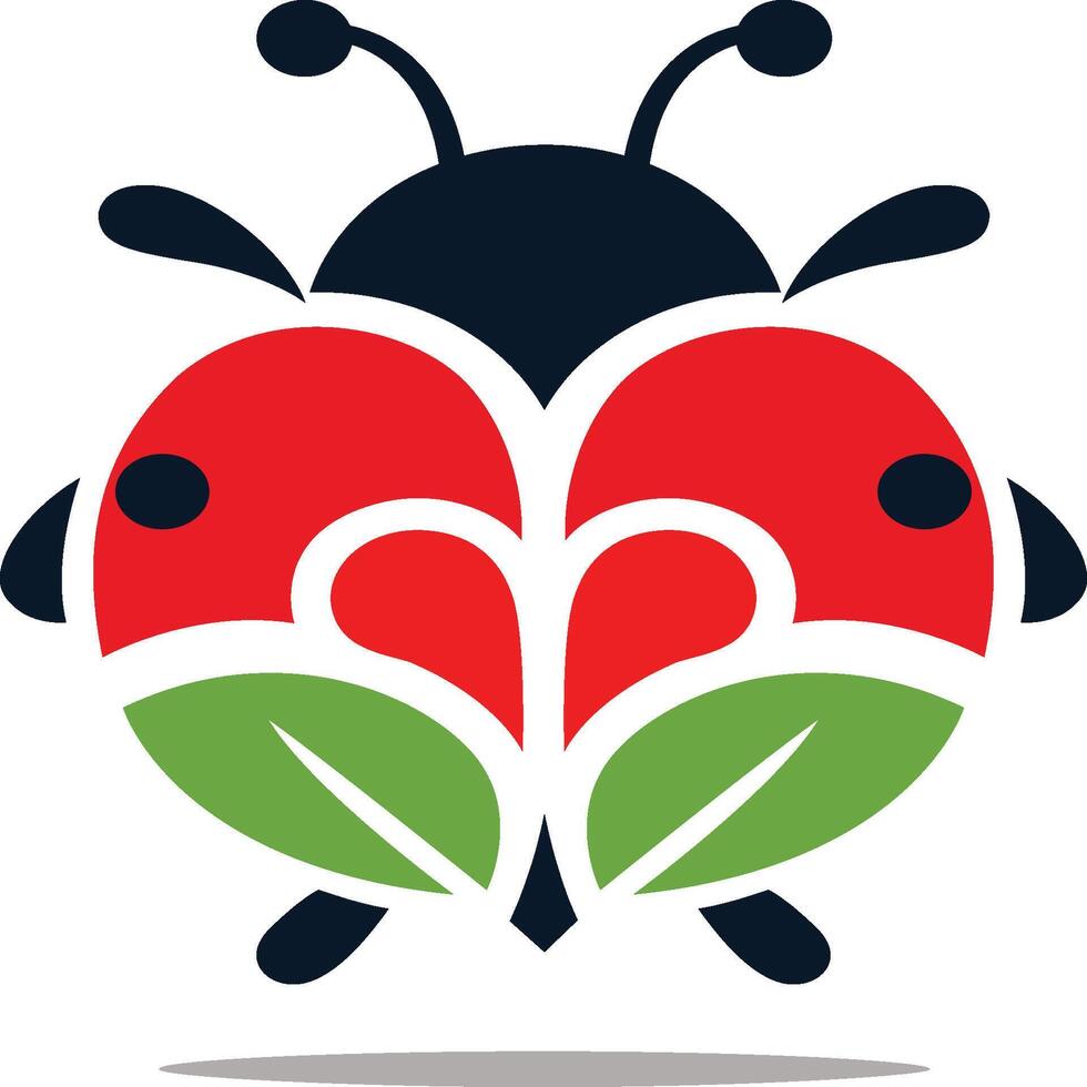 lieveheersbeestje liefde logo vector