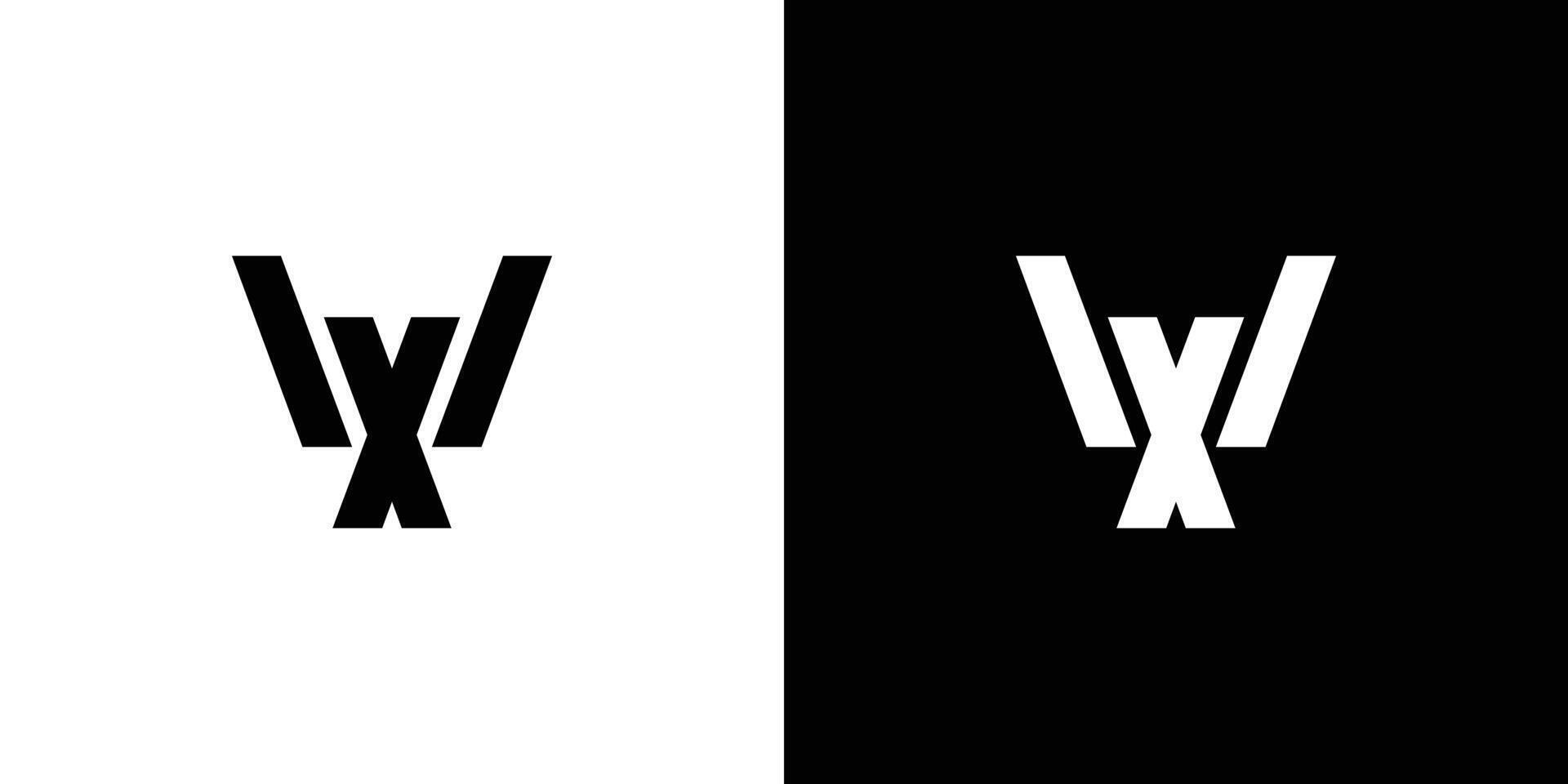 modern en stoutmoedig brief wx initialen logo ontwerp vector