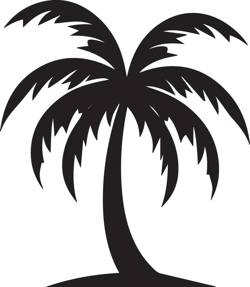 silhouet palm boom vector voorraad foto