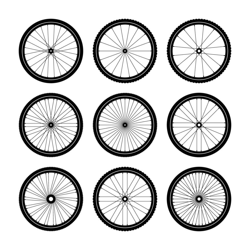 fiets wiel vector geïsoleerd Aan wit achtergrond.