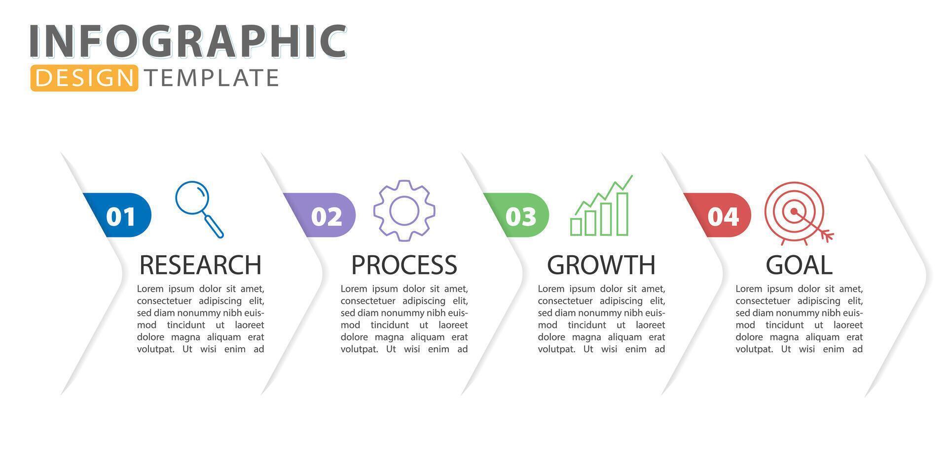 tijdlijn infographic sjabloon. 4 stap tijdlijn reis, kalender vlak gemakkelijk infographics ontwerp sjabloon. presentatie grafiek. bedrijf concept met 4 opties, vector illustratie.