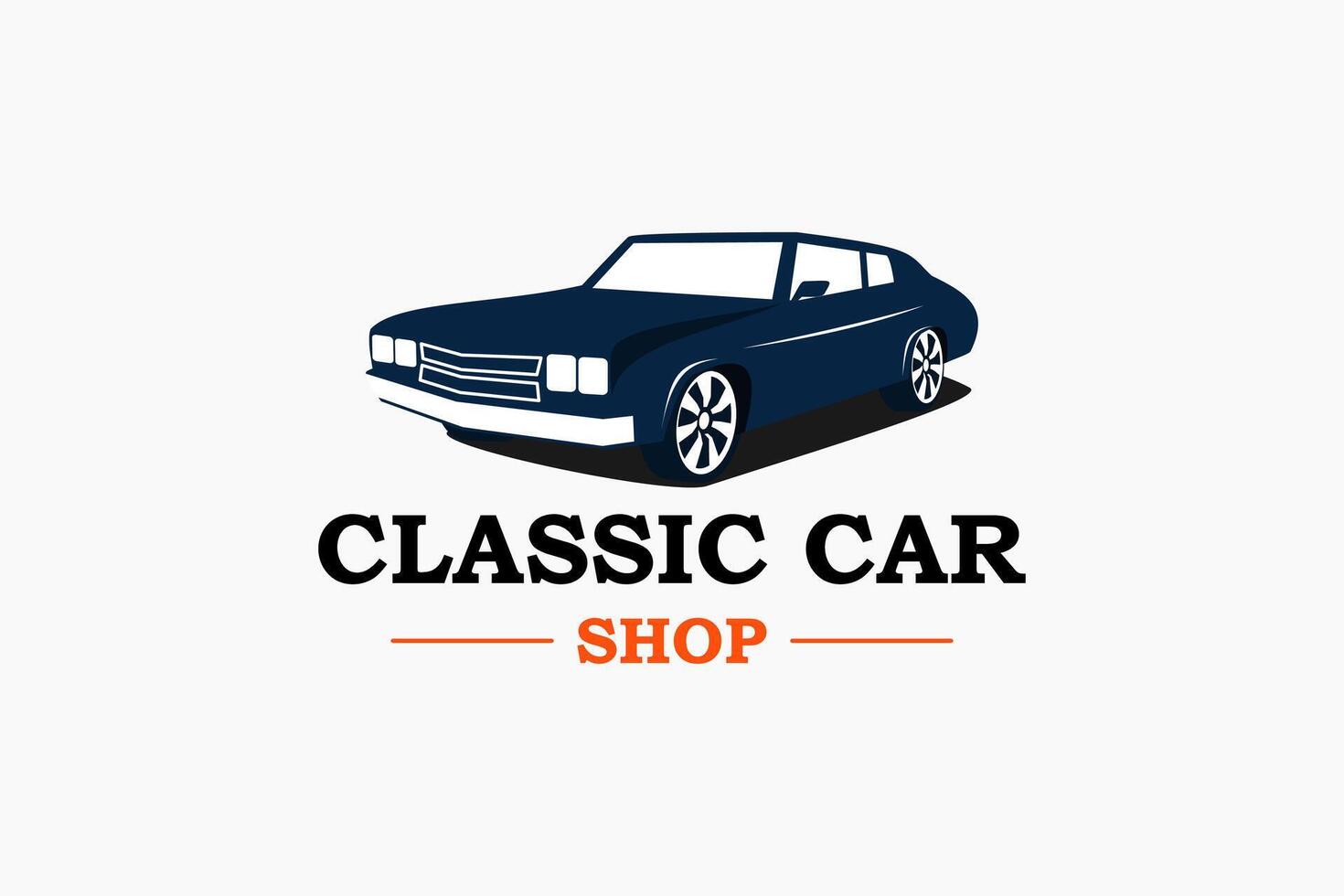 klassiek en antiek auto winkel logo vector