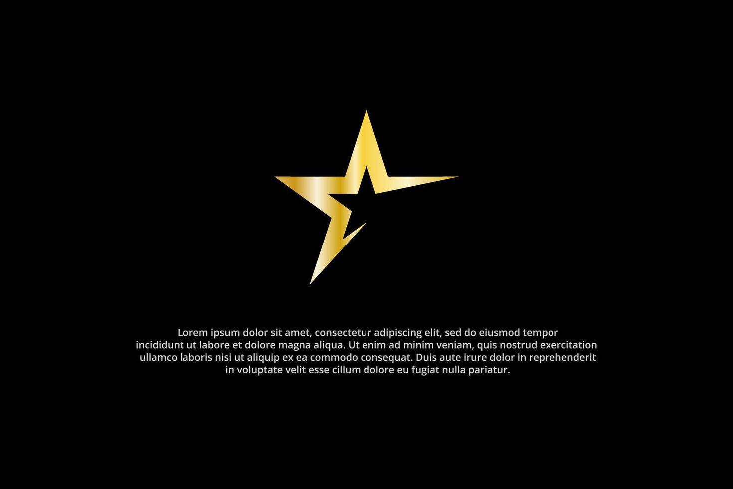 goud sterren in de nacht lucht logo vector