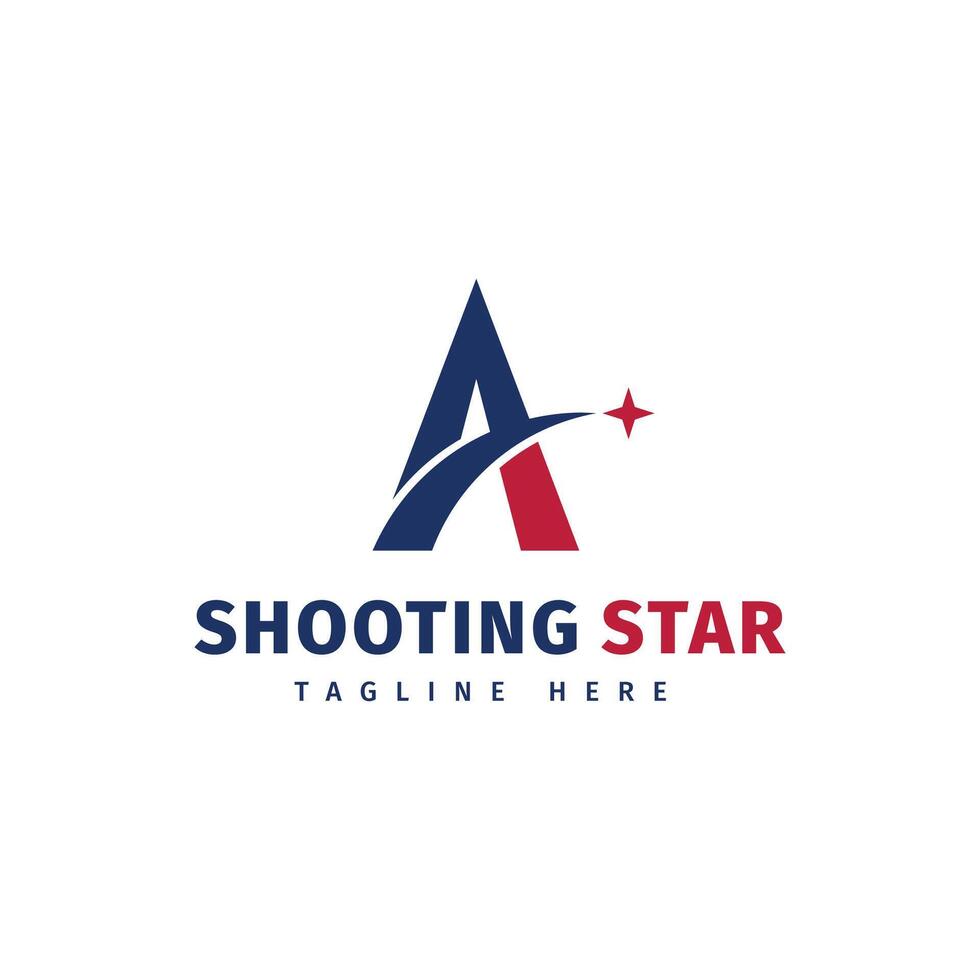brief een en het schieten ster logo vector