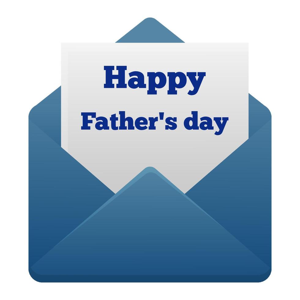 een blauw envelop met een vader s dag brief. vector