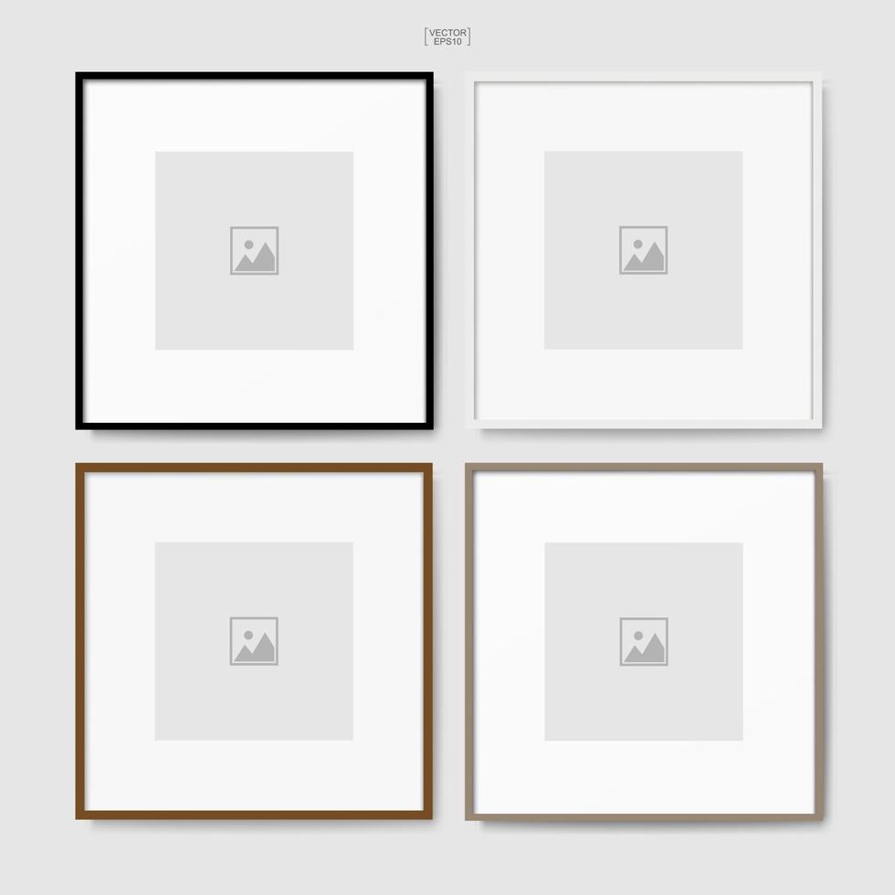 houten fotolijst of fotolijst voor interieur en decoratie. vector. vector