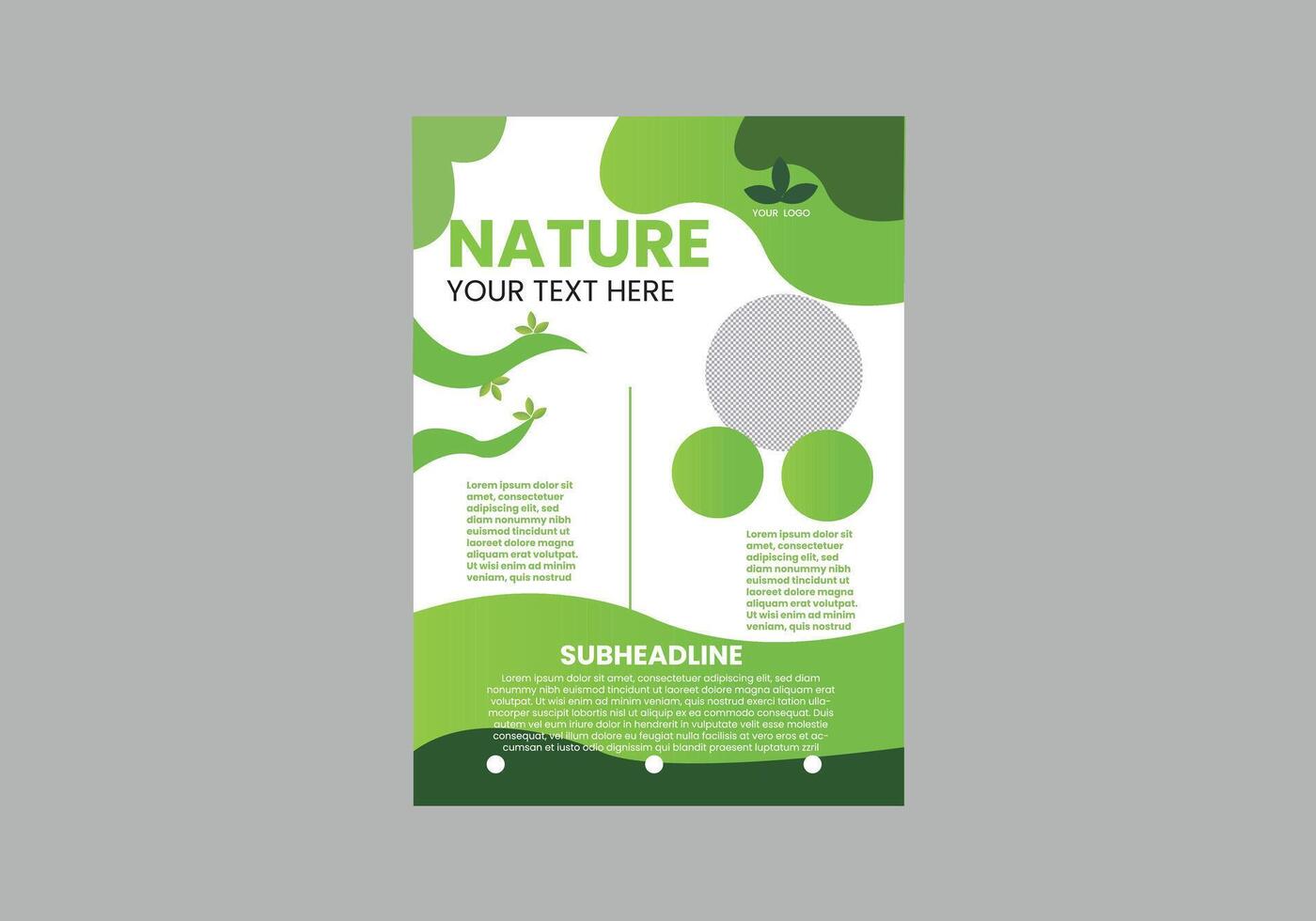natuur flyer ontwerp vector