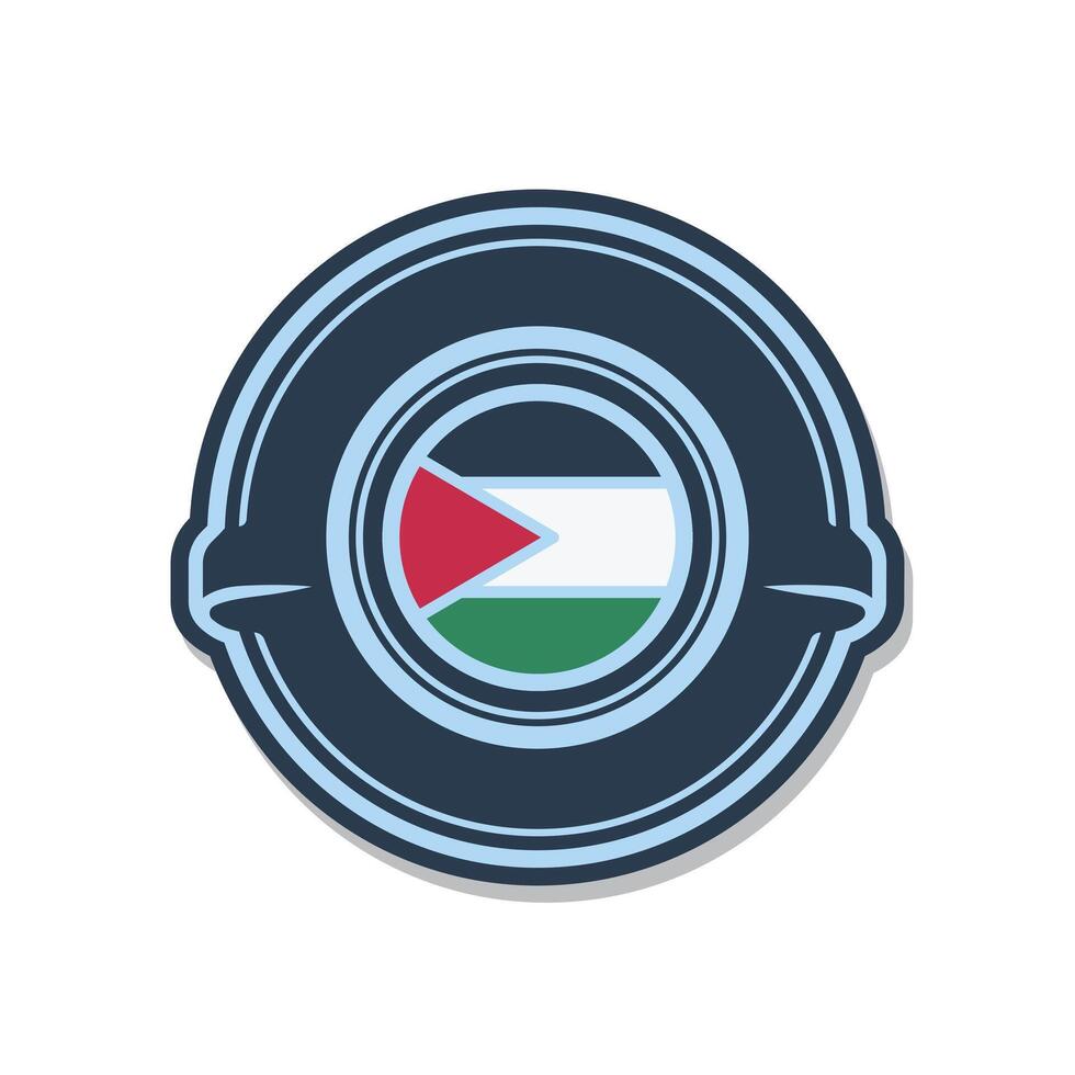 cirkel Palestijn insigne logo. modern cirkel Palestina embleem logo vector