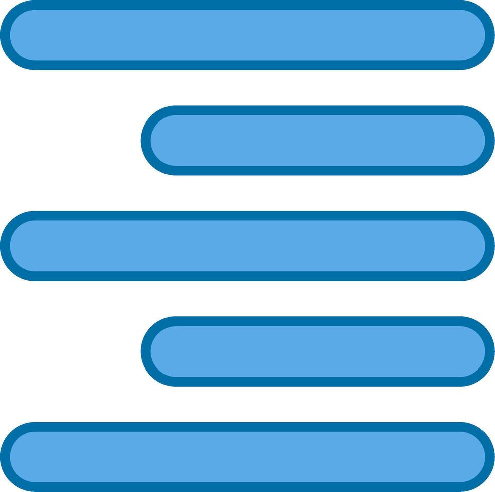 horizontaal Rechtsaf uitlijnen gevulde blauw icoon vector