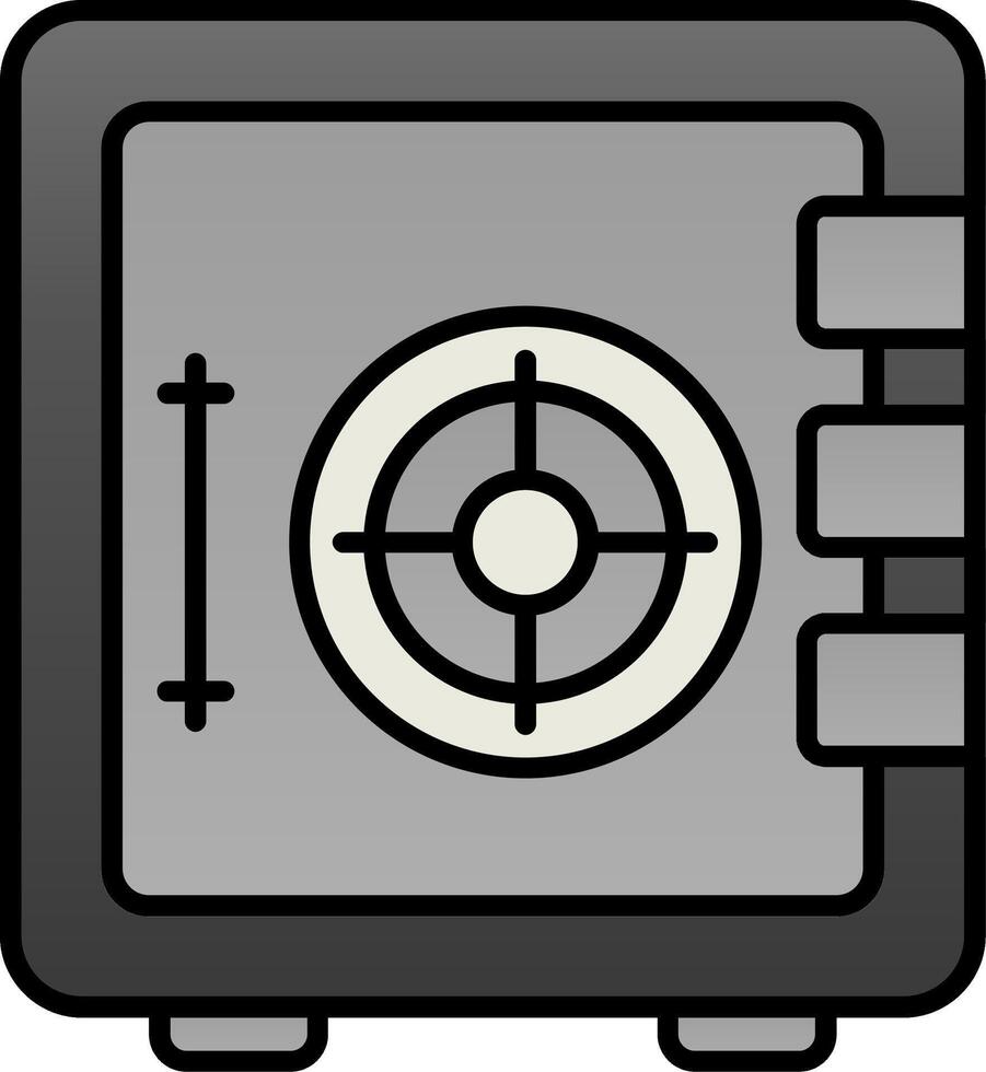 veiligheid doos lijn gevulde helling icoon vector