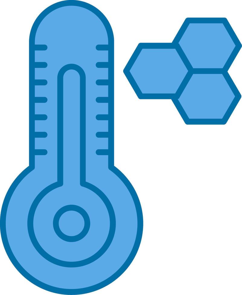 thermometer gevulde blauw icoon vector