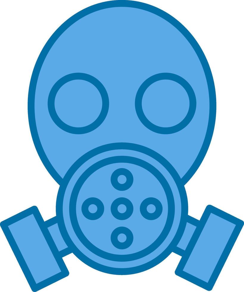 gas- masker gevulde blauw icoon vector