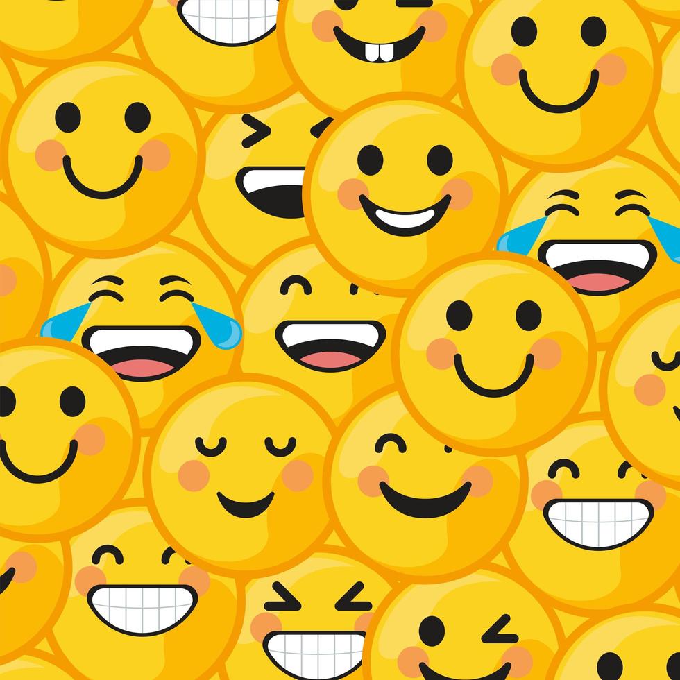 emoticons lachend patroon vector