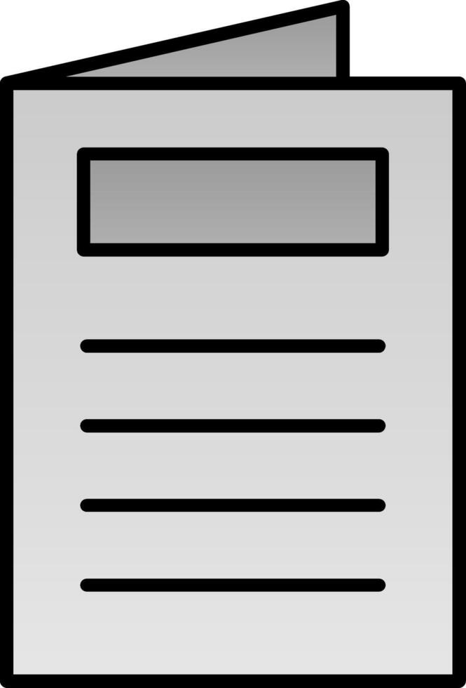 ansichtkaart lijn gevulde helling icoon vector