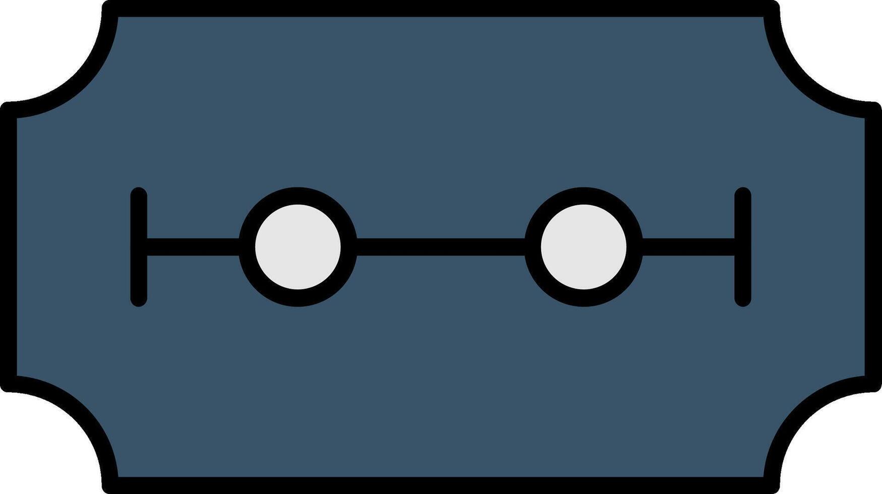 scheermes blad lijn gevulde helling icoon vector