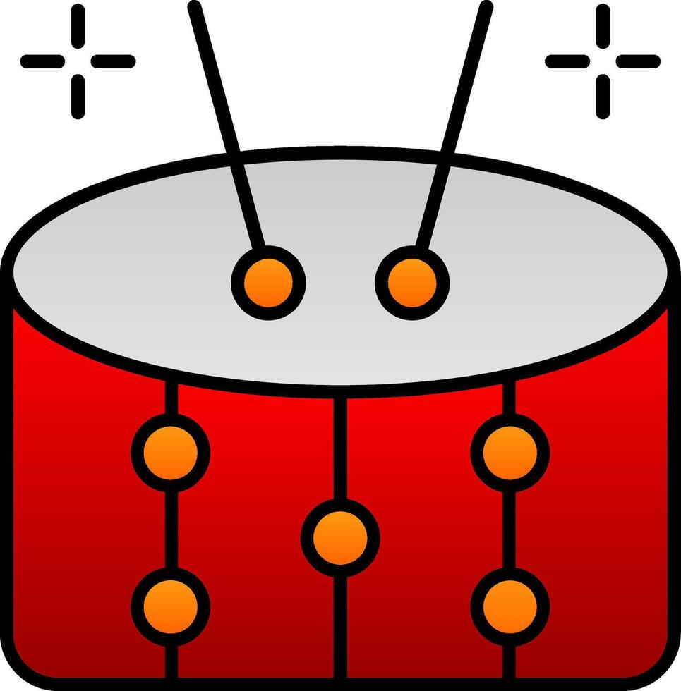 drums lijn gevulde helling icoon vector