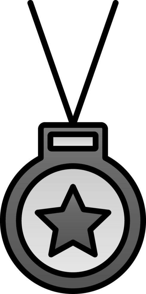 medaille lijn gevulde helling icoon vector
