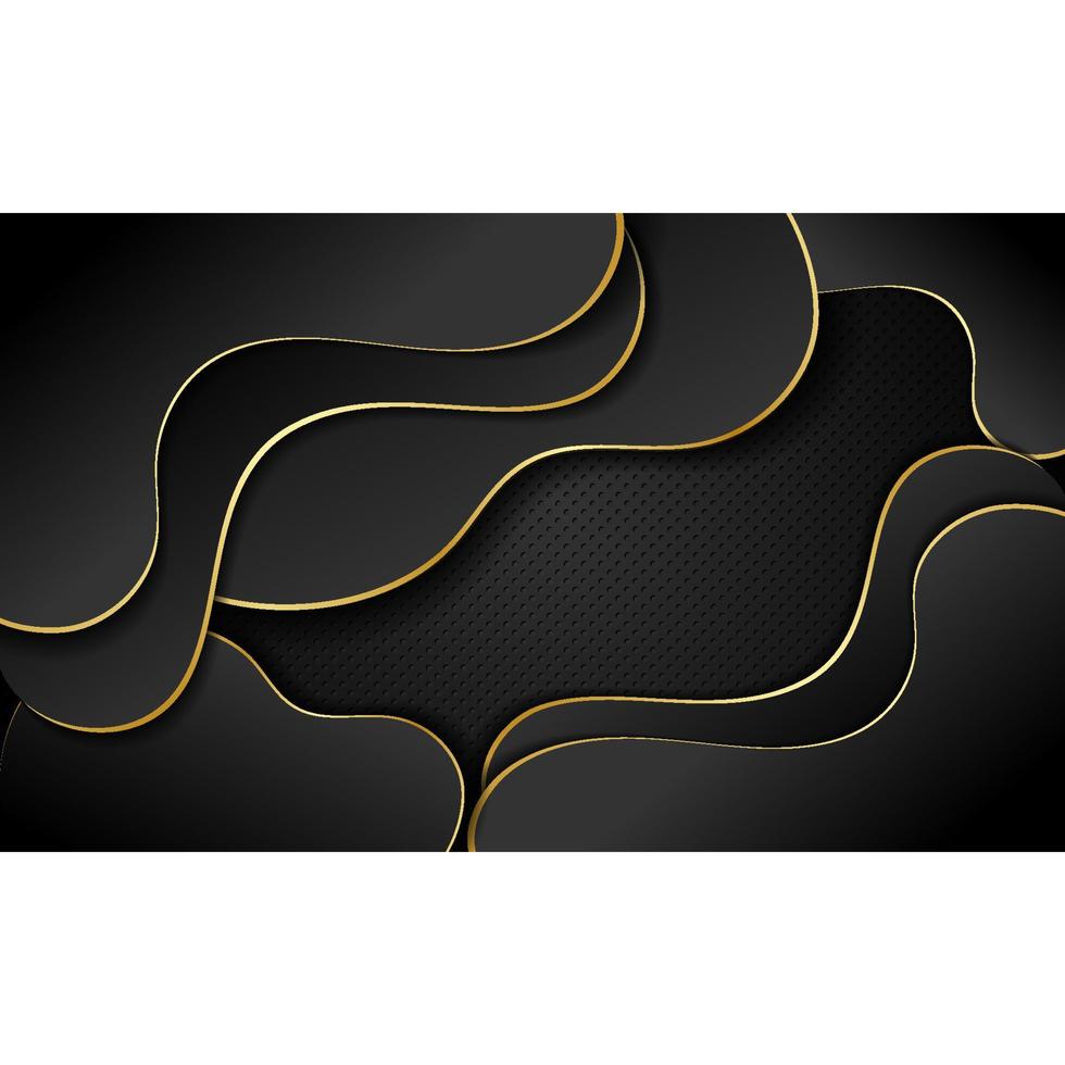 abstracte achtergrond zwart goud kleur modern design vector