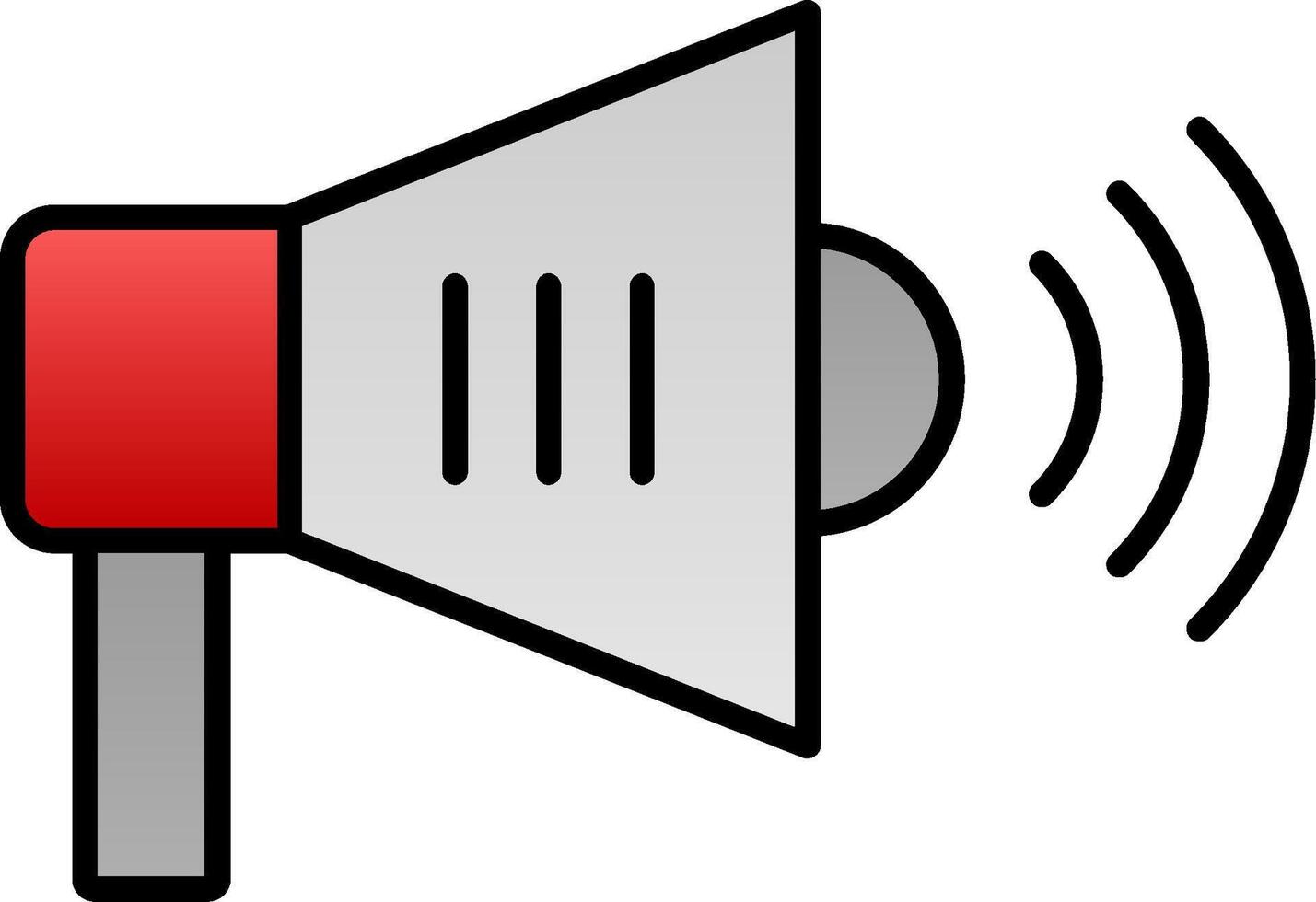 spreker lijn gevulde helling icoon vector