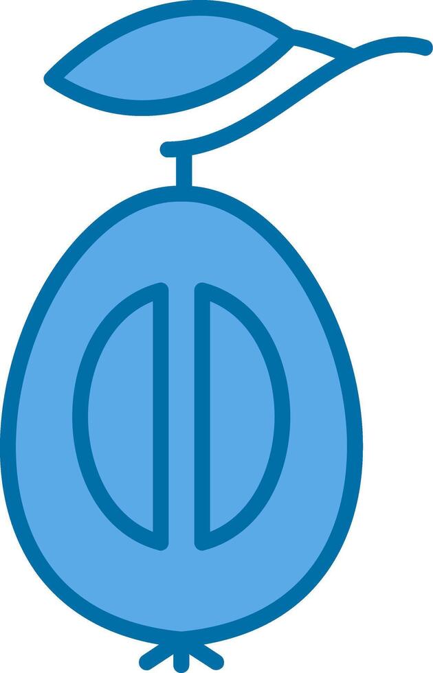 loquat gevulde blauw icoon vector