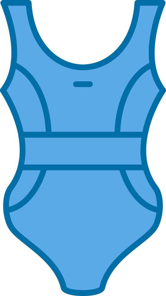 zwempak gevulde blauw icoon vector