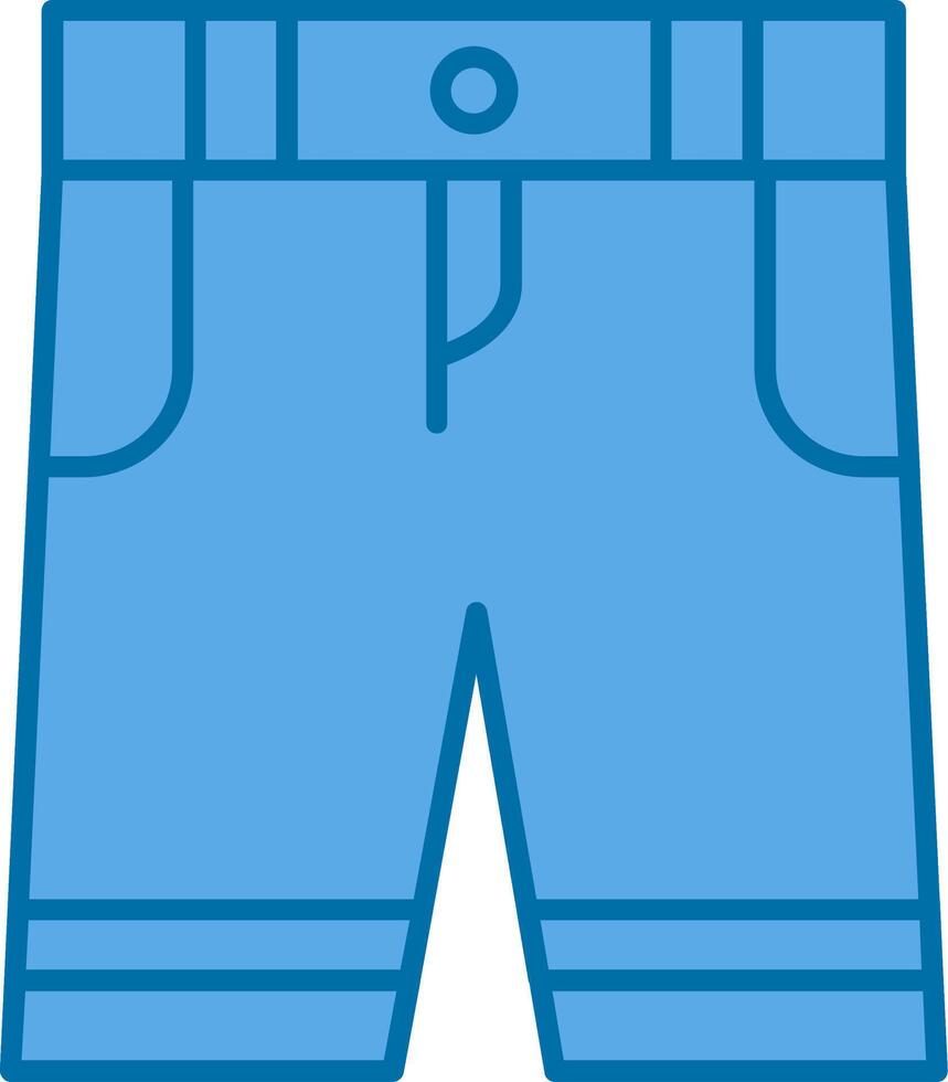 shorts gevulde blauw icoon vector