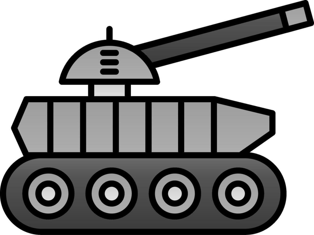 tank lijn gevulde helling icoon vector