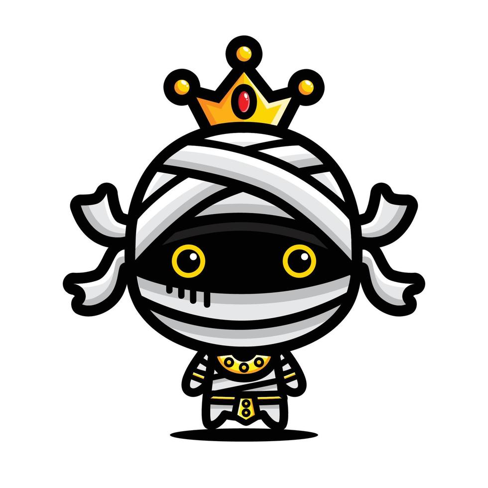 schattig mummie koning vector ontwerp