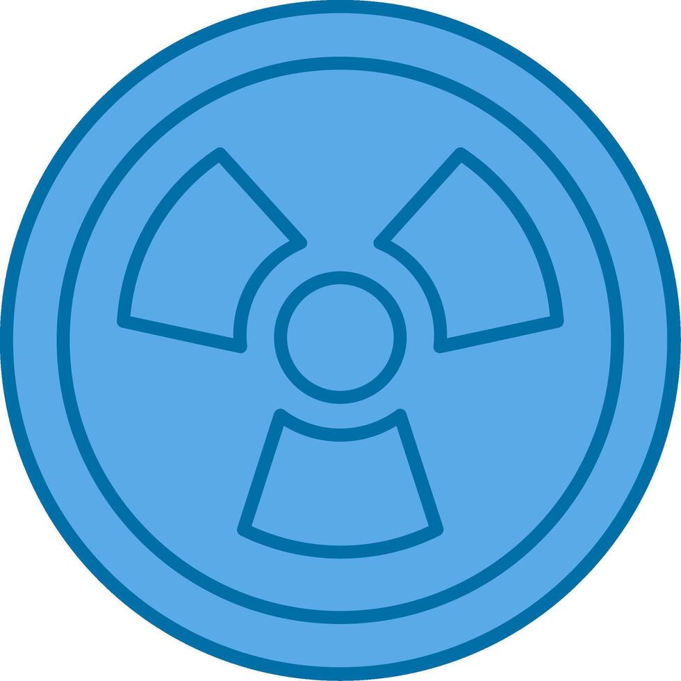 nucleair gevulde blauw icoon vector