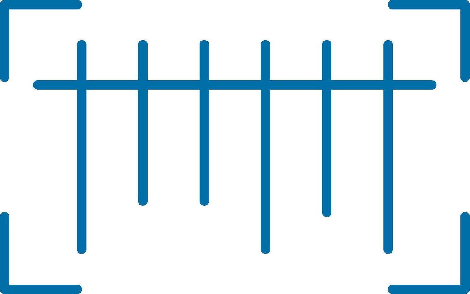 streepjescode gevulde blauw icoon vector